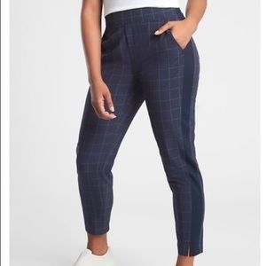 Athleta Navy Brooklyn Textured Ankle Pant